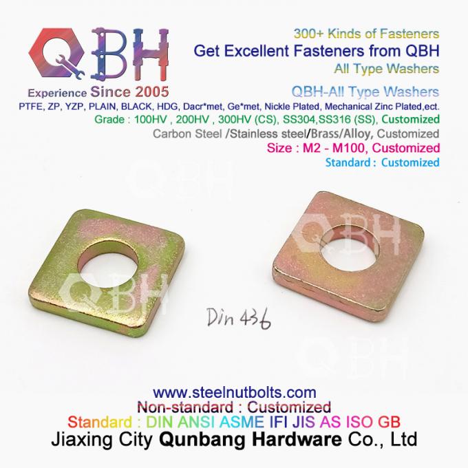 El Todo-tipo primavera plana de QBH DIN125 DIN127 F436 F436M F959 F959M DIN434 DIN436 NFE25-511 afiló la lavadora cuadrada redonda dentada 6