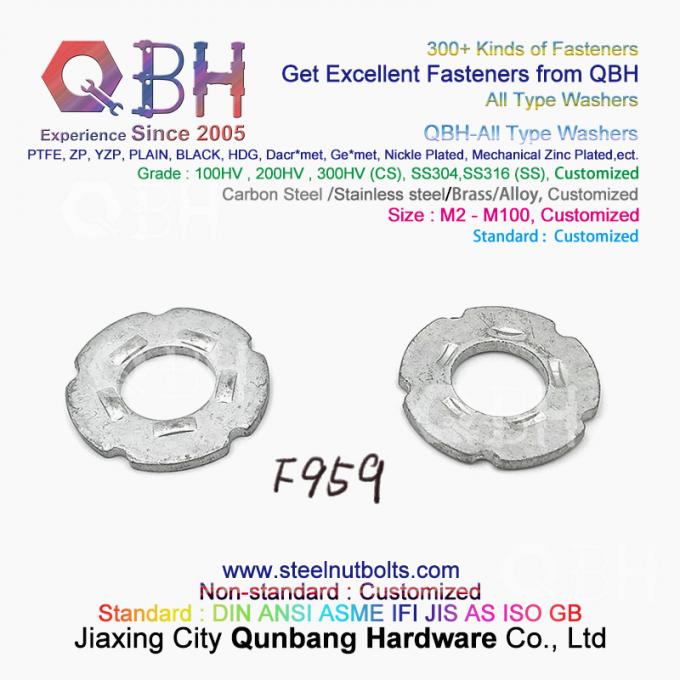El Todo-tipo primavera plana de QBH DIN125 DIN127 F436 F436M F959 F959M DIN434 DIN436 NFE25-511 afiló la lavadora cuadrada redonda dentada 7