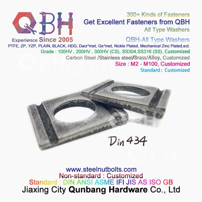 Forma cónica de la primavera de QBH DIN127 F959 DIN434 DIN436 NFE25-511 que pone a tierra lavadoras de fijación dobles serradas de la cerradura del uno mismo del doblez 6