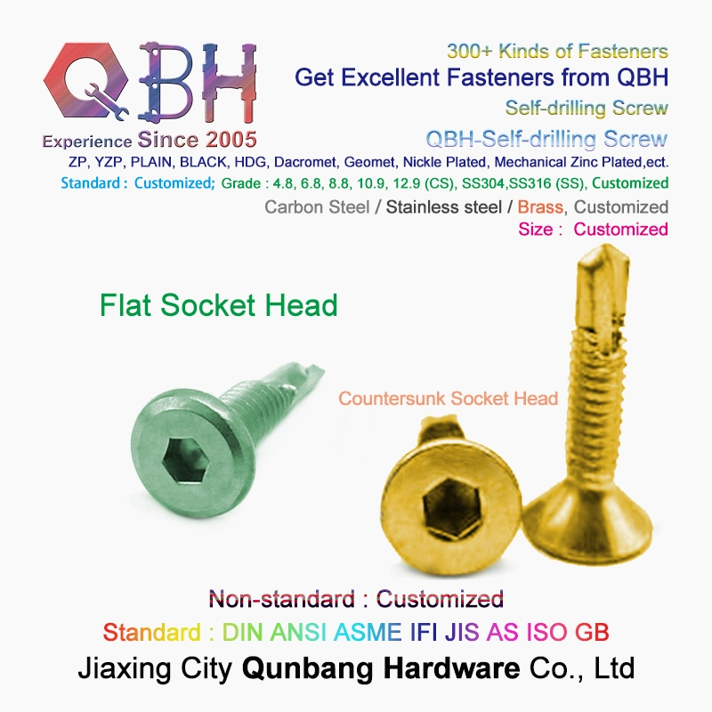Qbh modificó el tornillo del SDS para requisitos particulares de la cabeza de la oblea del braguero