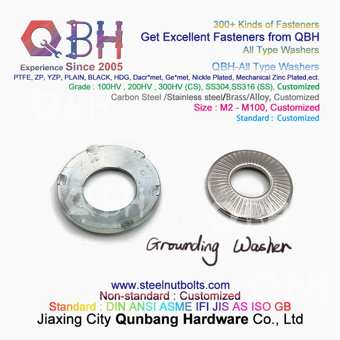 El Todo-tipo primavera plana de QBH DIN125 DIN127 F436 F436M F959 F959M DIN434 DIN436 NFE25-511 afiló la lavadora cuadrada redonda dentada 8